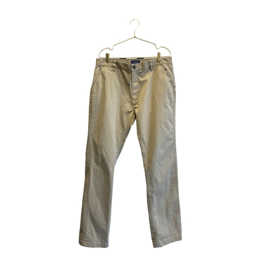 Lands End Men Pants Size 36 Tailored Fit Straight Tan‎ Khaki 0005